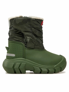 Open Toe Design Stylish Protection Hunter Intrepid Reflective KFT5001PCT Snow Boots Kids Green Insulated JOBB496
