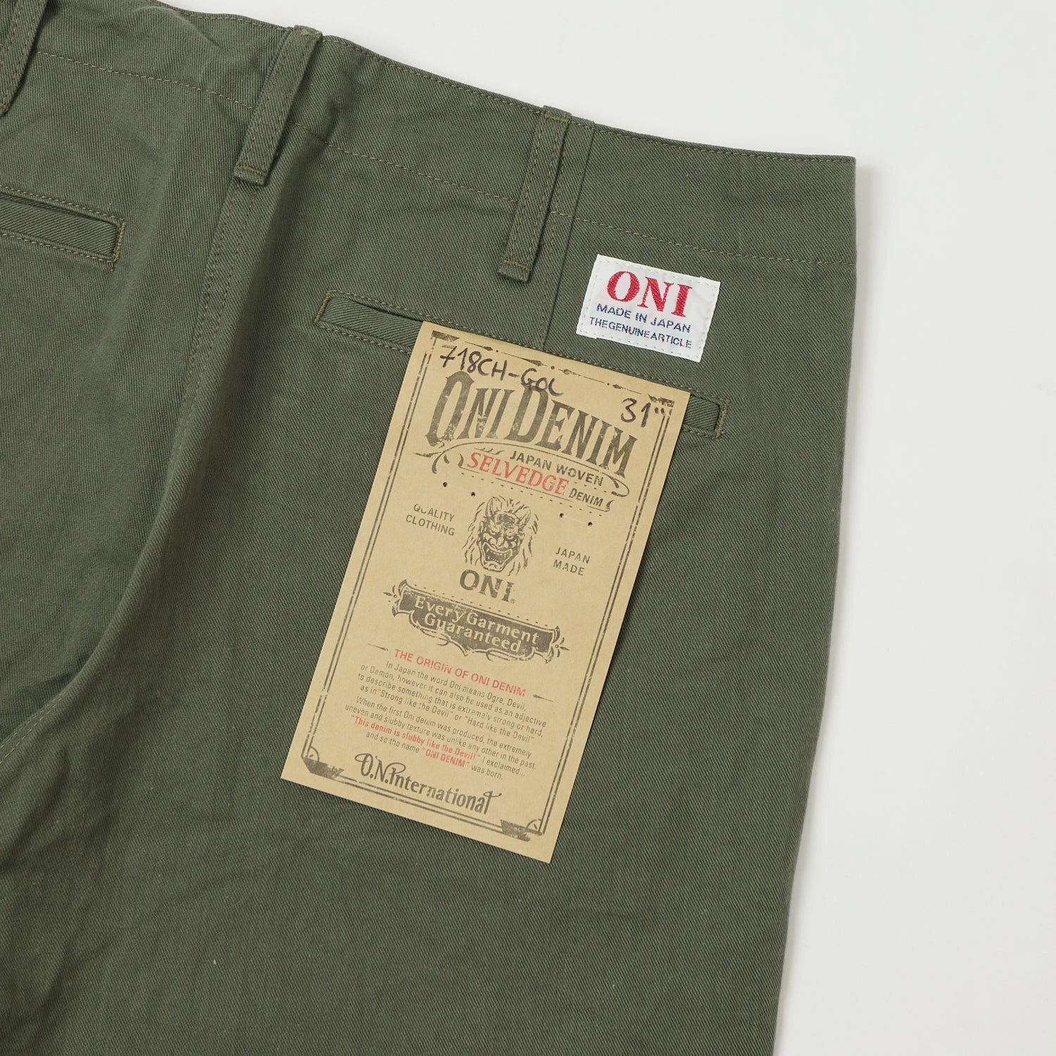Boho chic ONI 718CH-GOL Regular Straight Chino - Grey/Olive