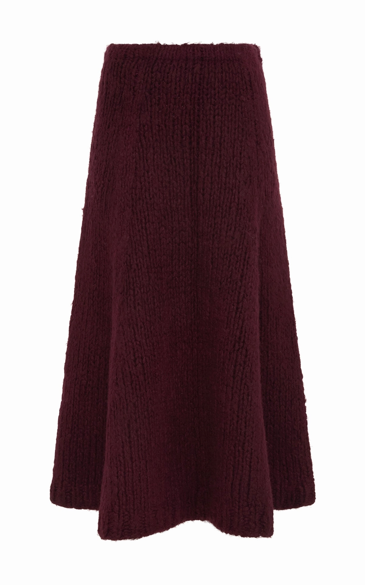 Art Gallery Visit Travel Influence Peres Knit Midi Skirt in Dip Dye Sunrise Welfat Cashmere