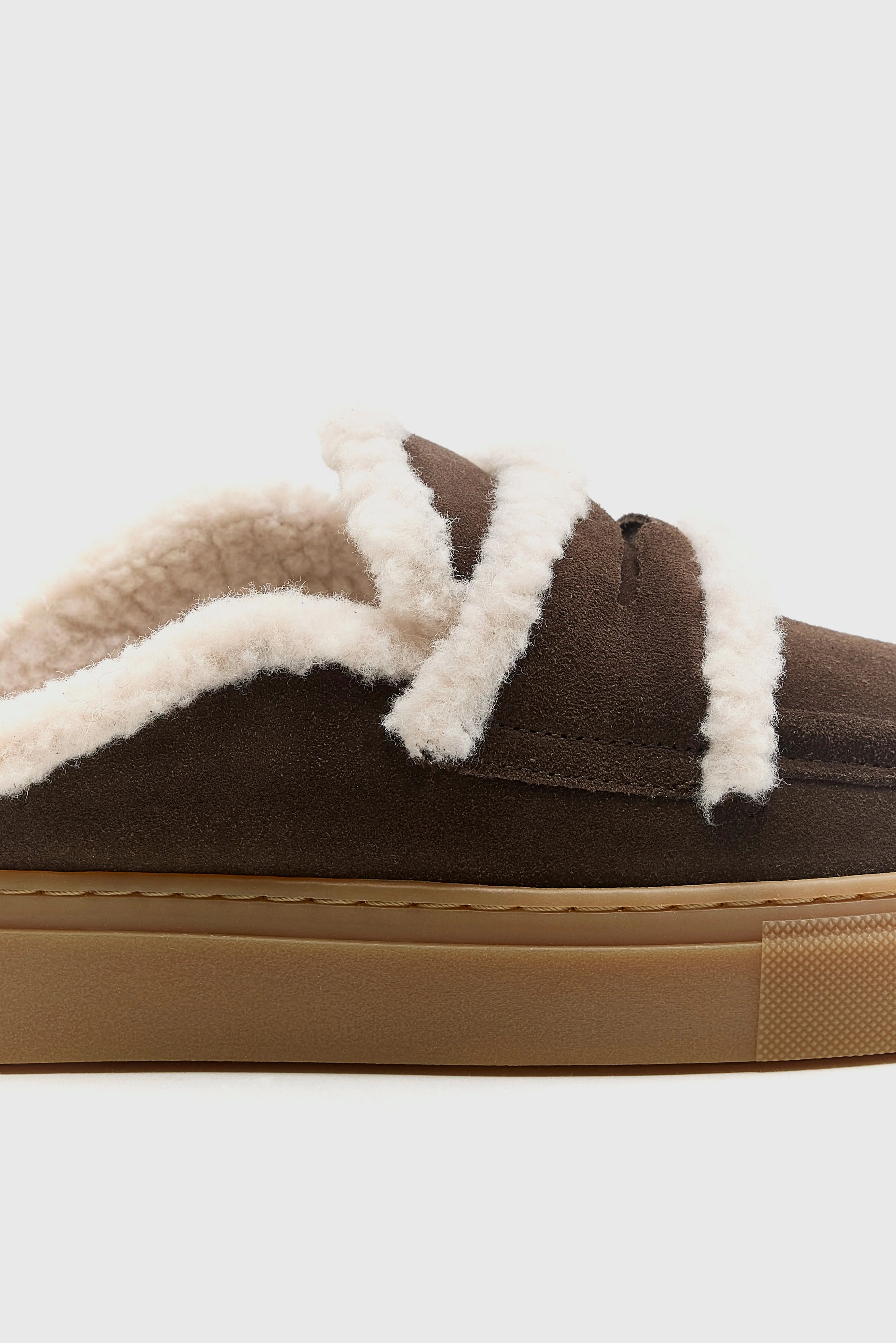 Wool Mules (252 / W / BROWN) No Lace