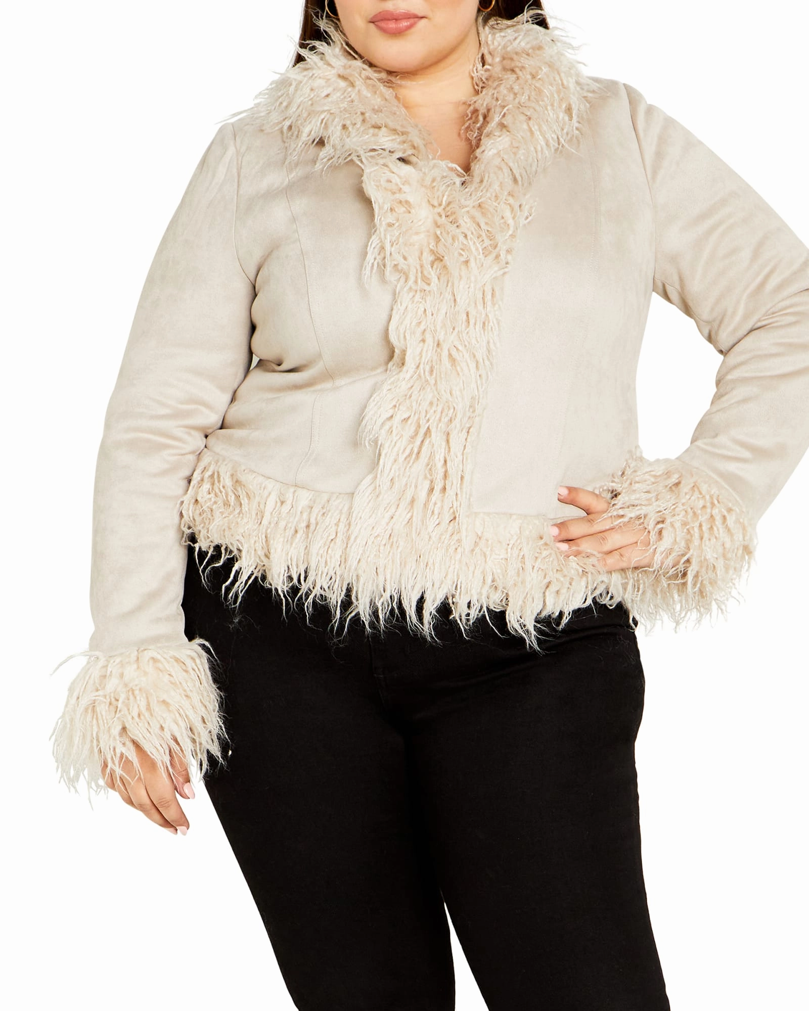 Layered Collar Design suitable for product launches Indie Jacket | Cream