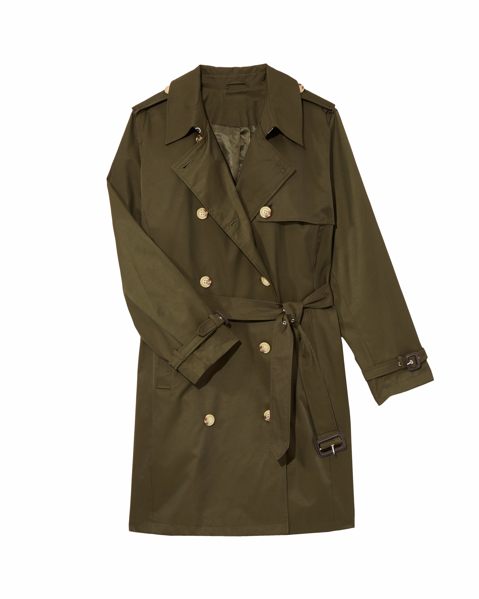 Sumac Double Breasted Trench Coat | Olive Green Oversized