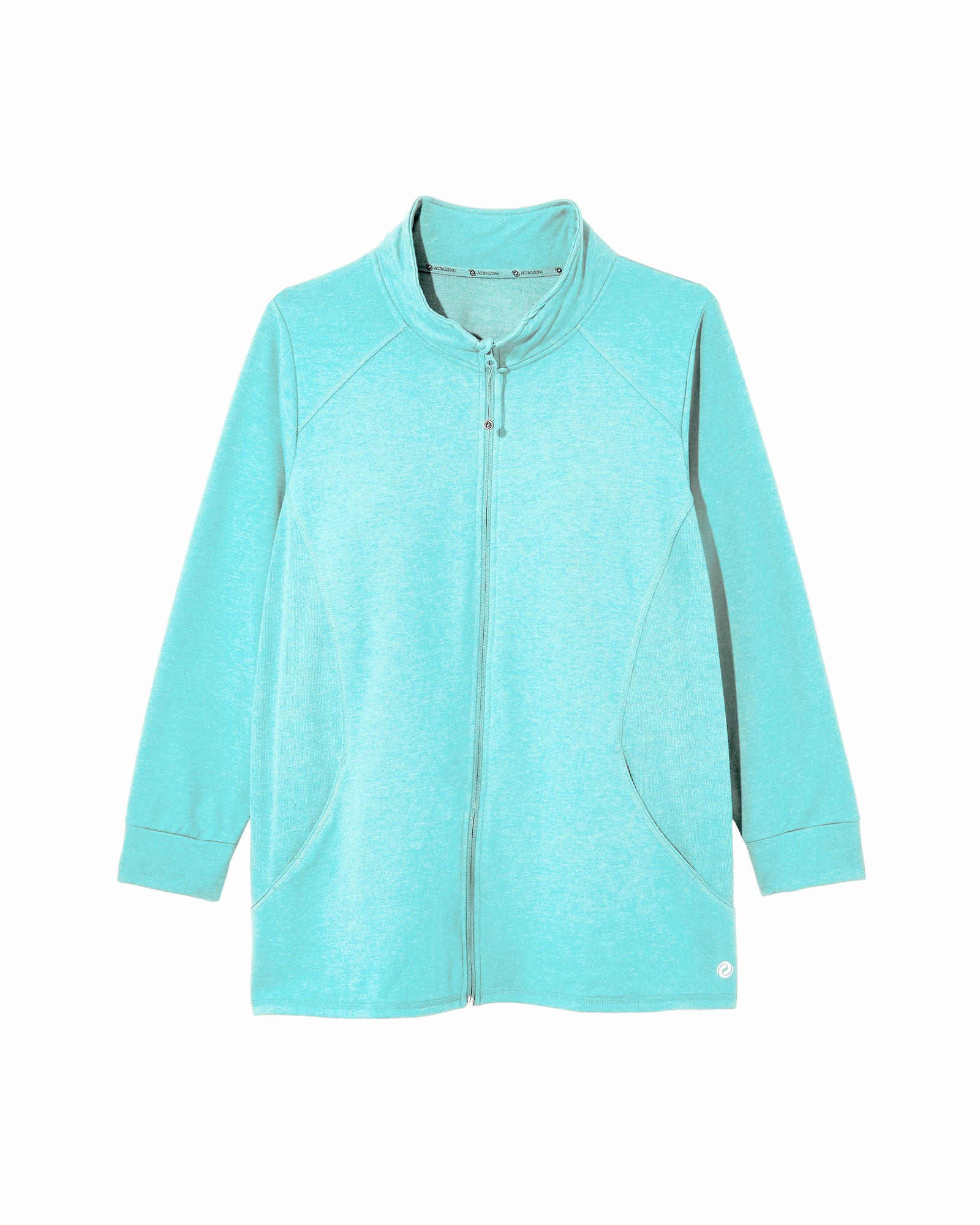 YKK Zipper Quality Badge Ritter Mock Neck Jacket | Turquoise