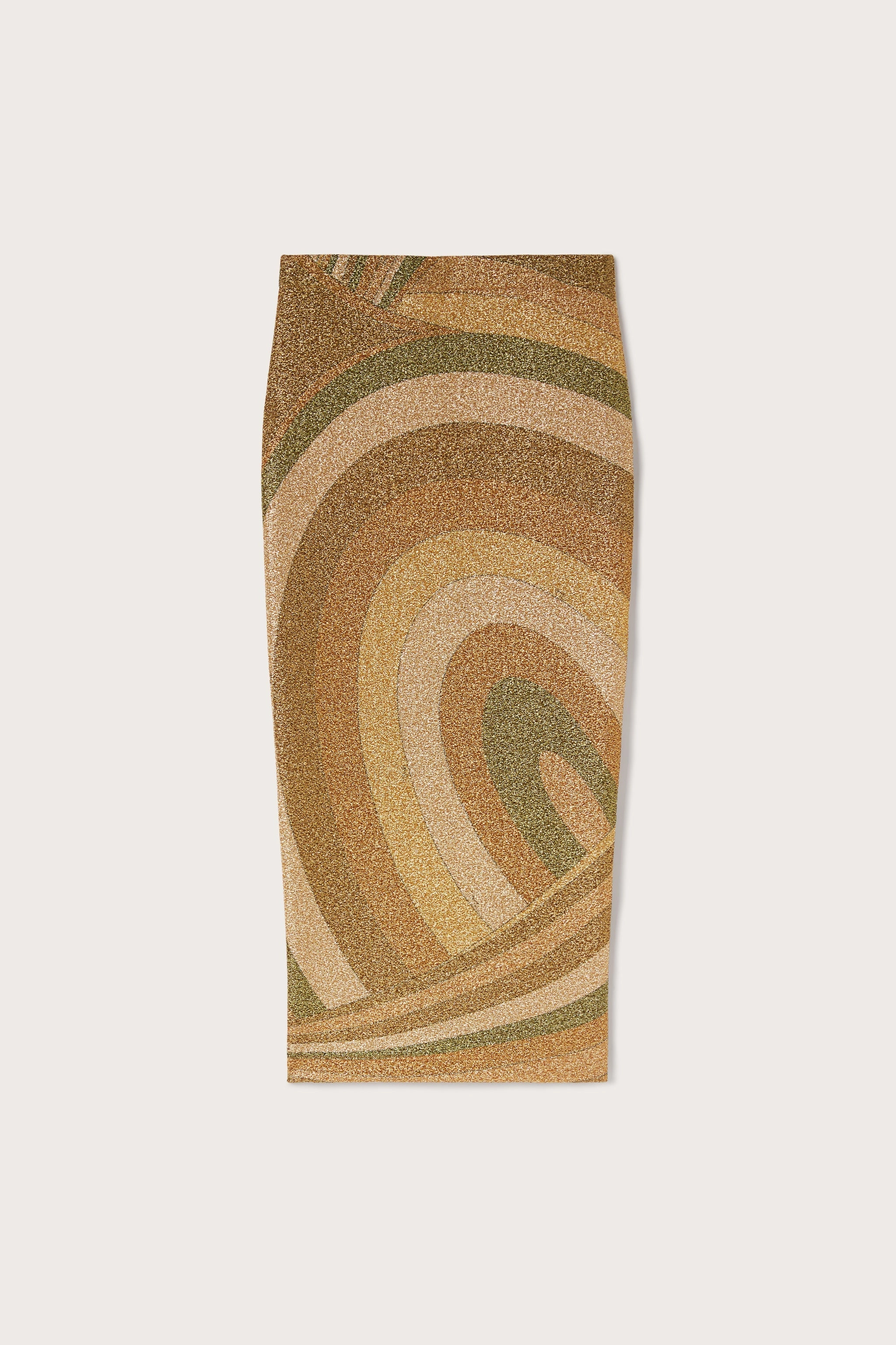 Iride Print Lam?? Jersey Midi Skirt flowy silhouette