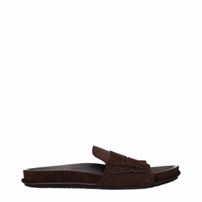 Outdoor Fit Jacquemus Leather Slippers Men's Sandals