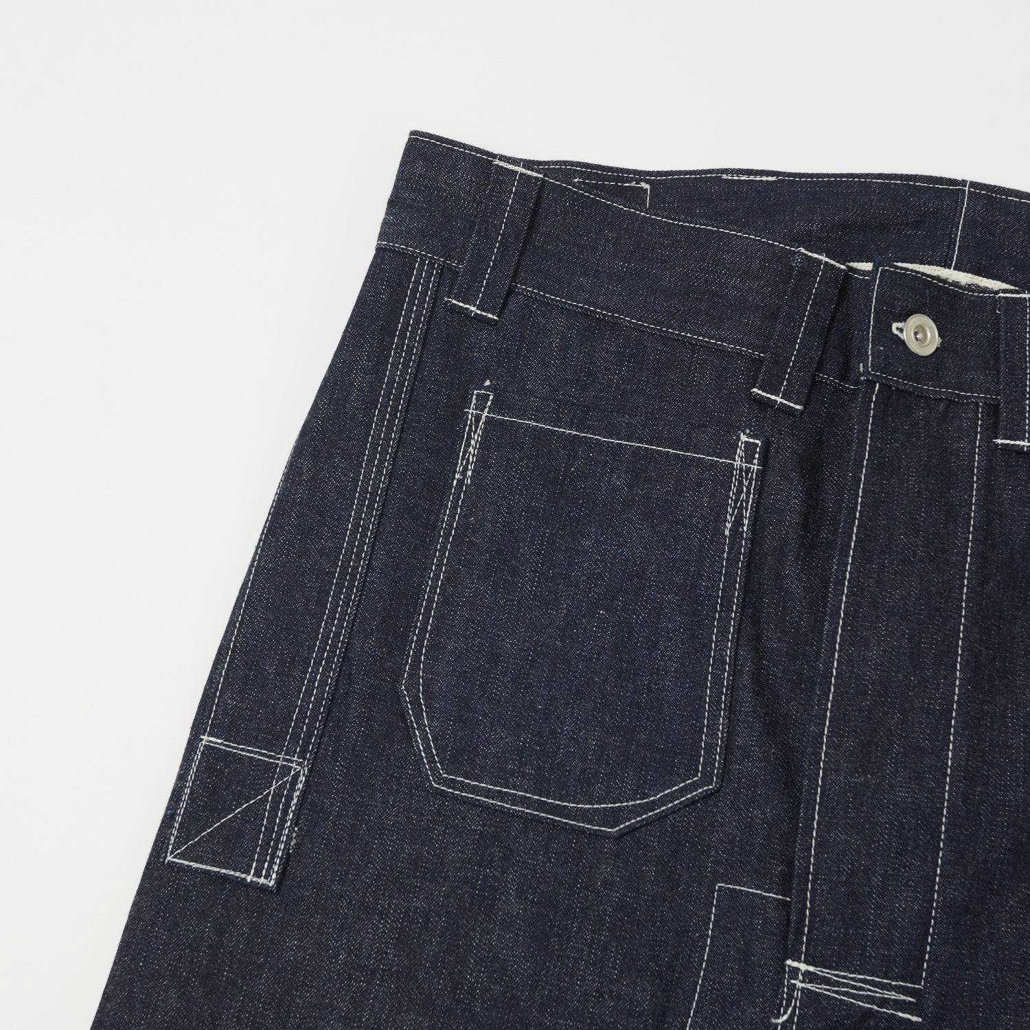 John Gluckow Lot. JG-01 Denim 'Netmakers' Trousers - Raw Quick Access Pockets