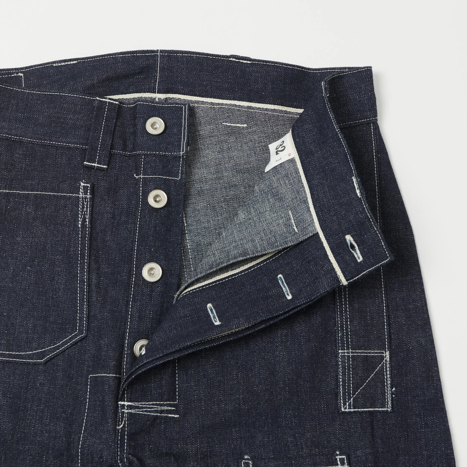 John Gluckow Lot. JG-01 Denim 'Netmakers' Trousers - Raw HeatRegulating