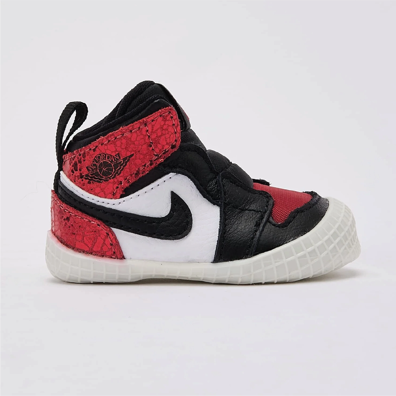 Market Mood Study Glow Jordan 1 'Ruby' Baby Crib Bootie