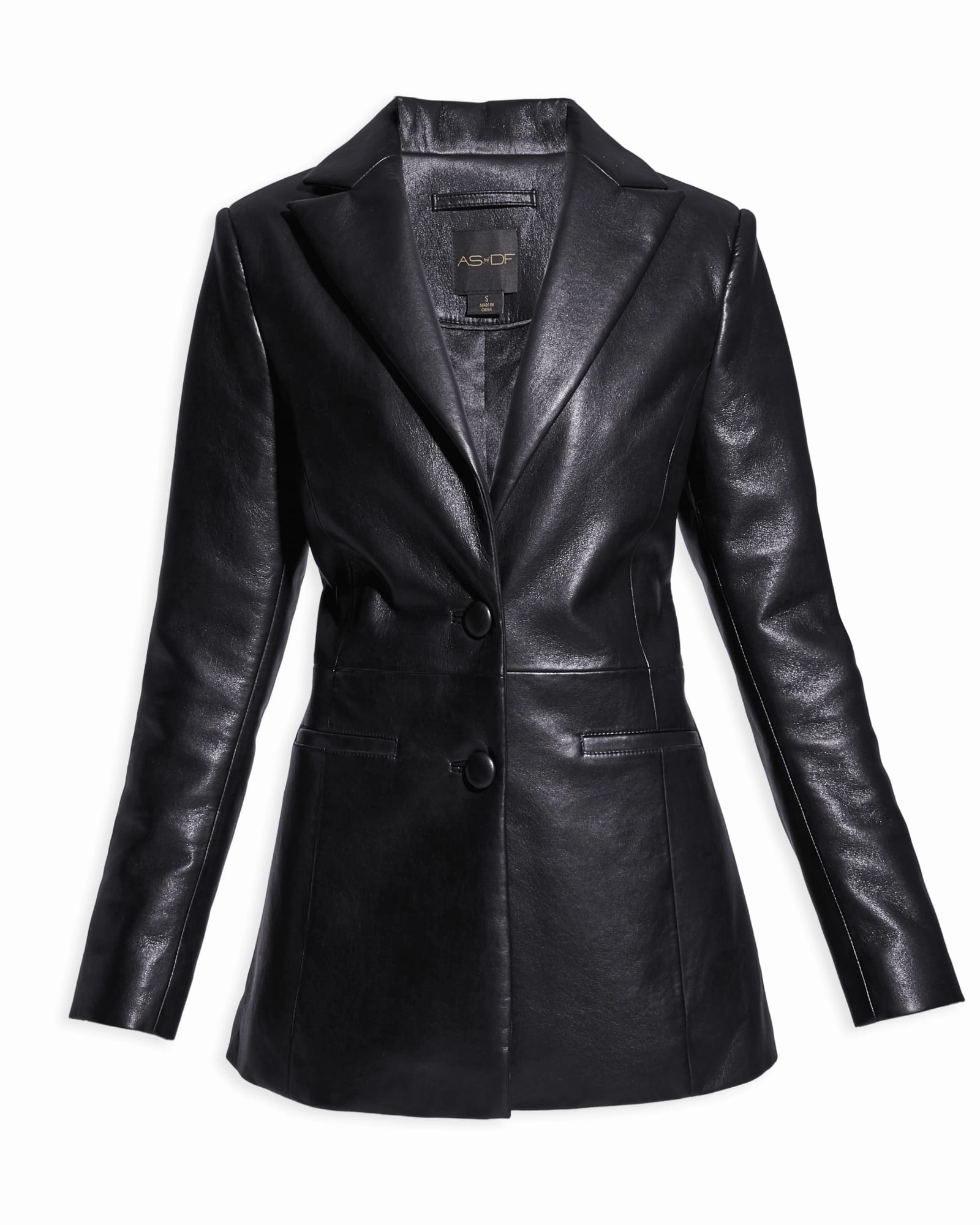 JORDAN RECYCLED LEATHER BLAZER | Black LowProfileLogo QuickDryFabric