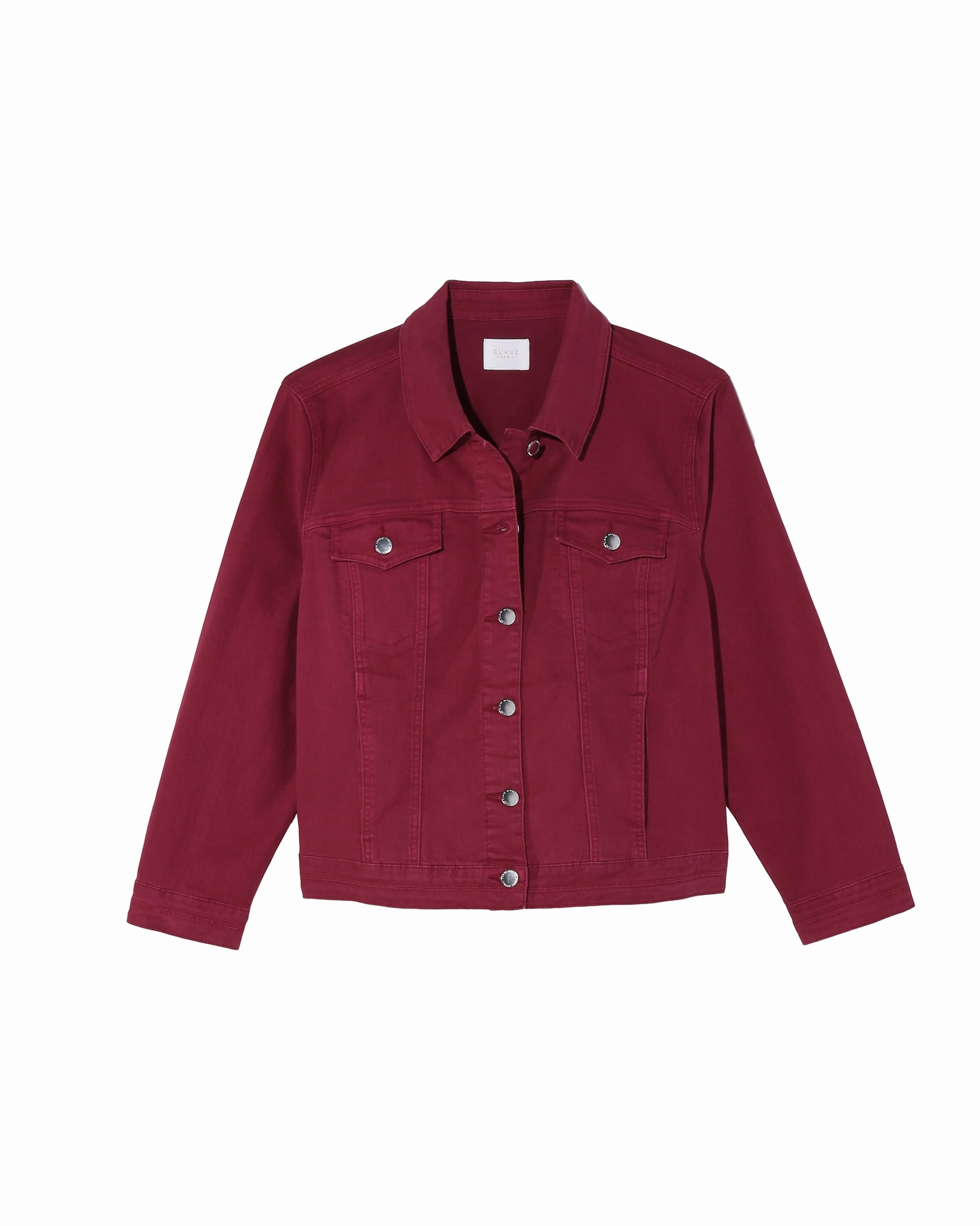 Muted Look Juniper Denim Jacket | Burgundy
