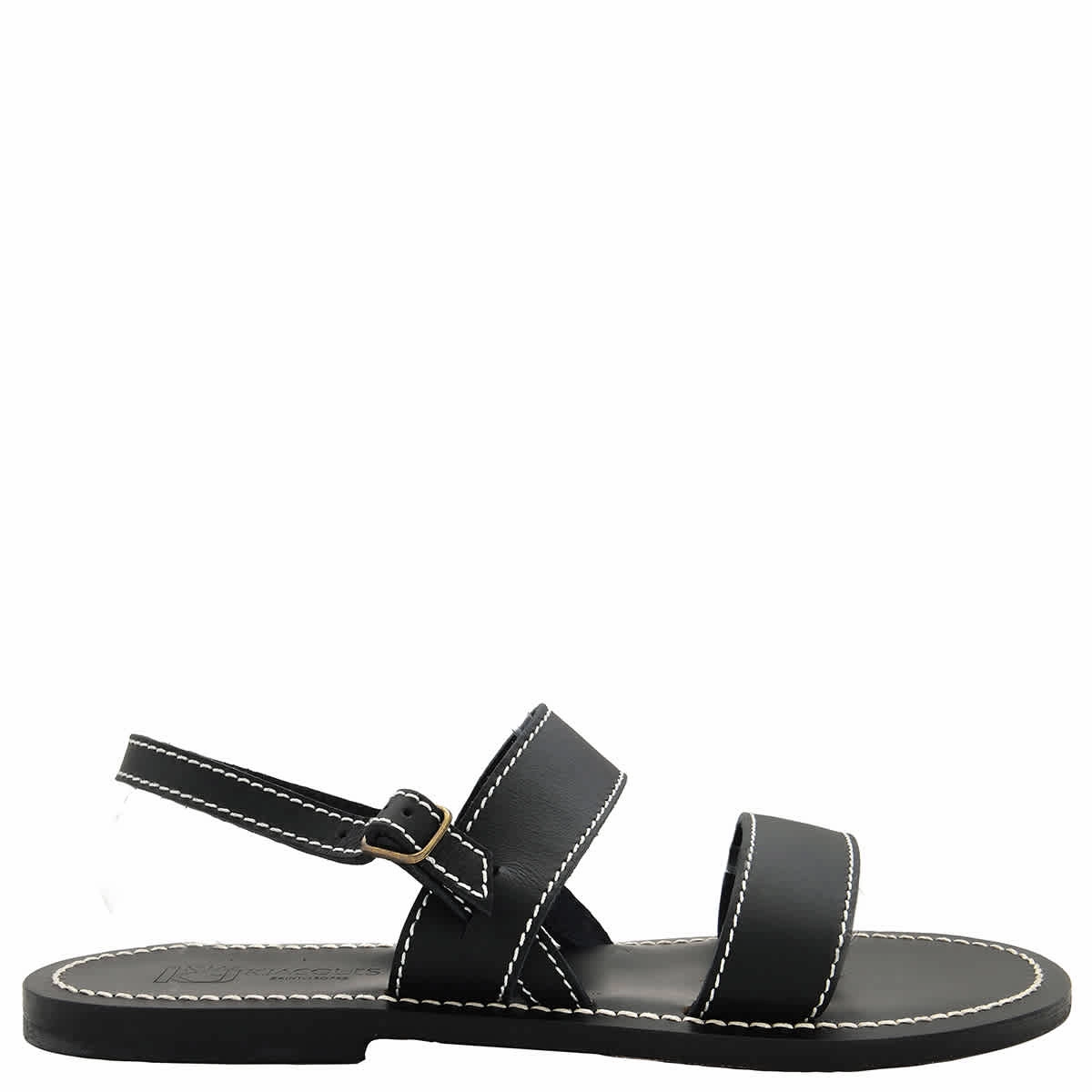 Ventilation Channel Design Comfortable Walk K Jacques Barigoule Leather Flat Sandals