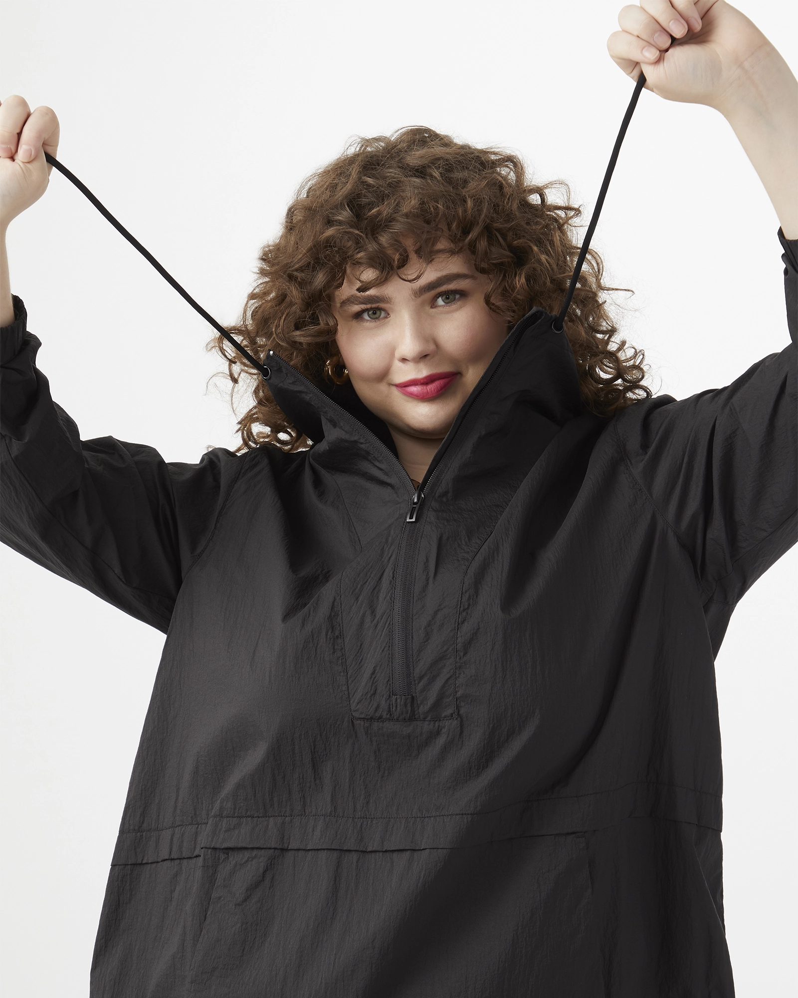 Kai Funnel-Neck Windbreaker | Black Appreciate