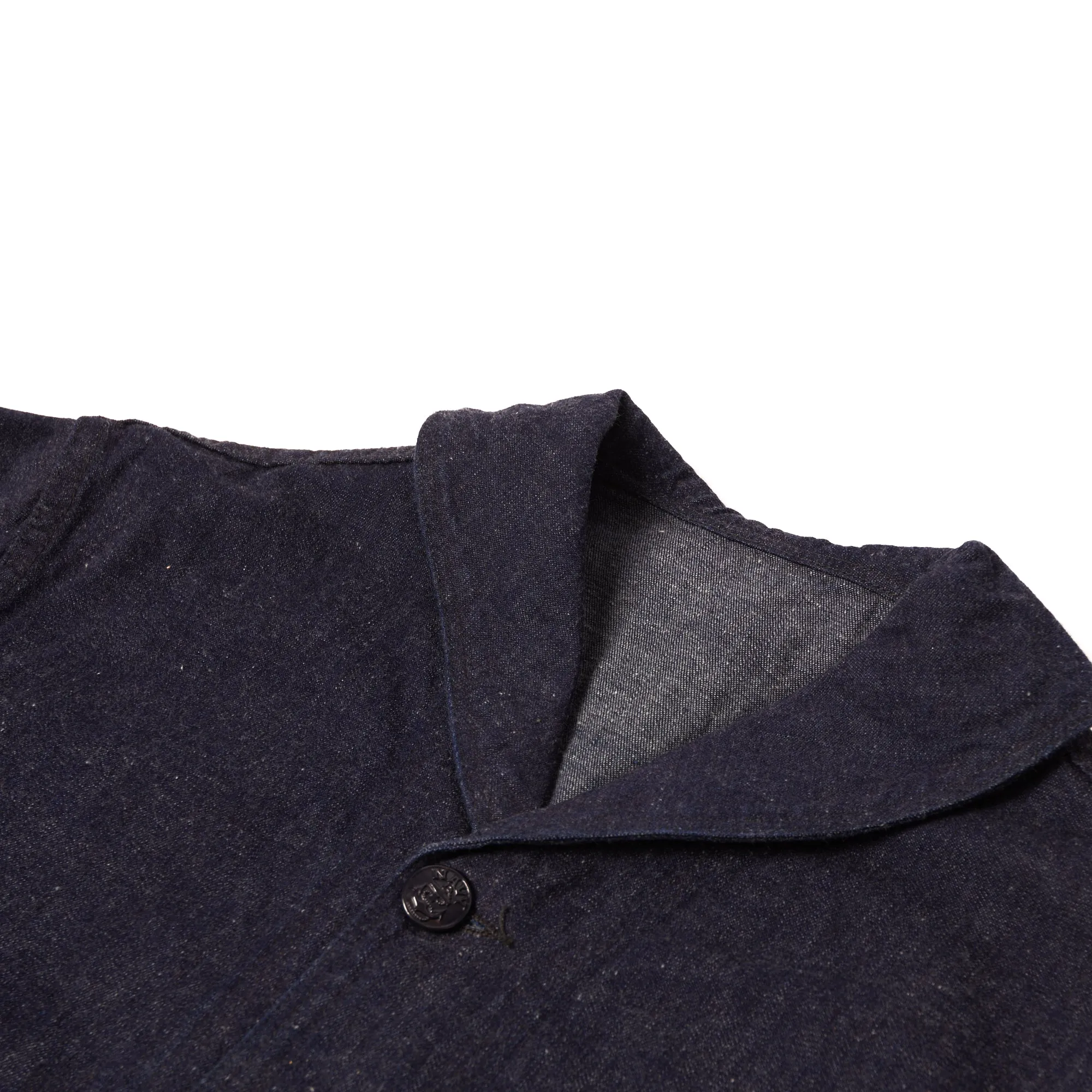 TCB U.S.N. Seaman Shawl Collar Denim Jacket NonRestrictive Movement Design Low Profile Fastening