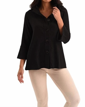 Kara 3/4 Jacket in Black | Black All Weather Performance