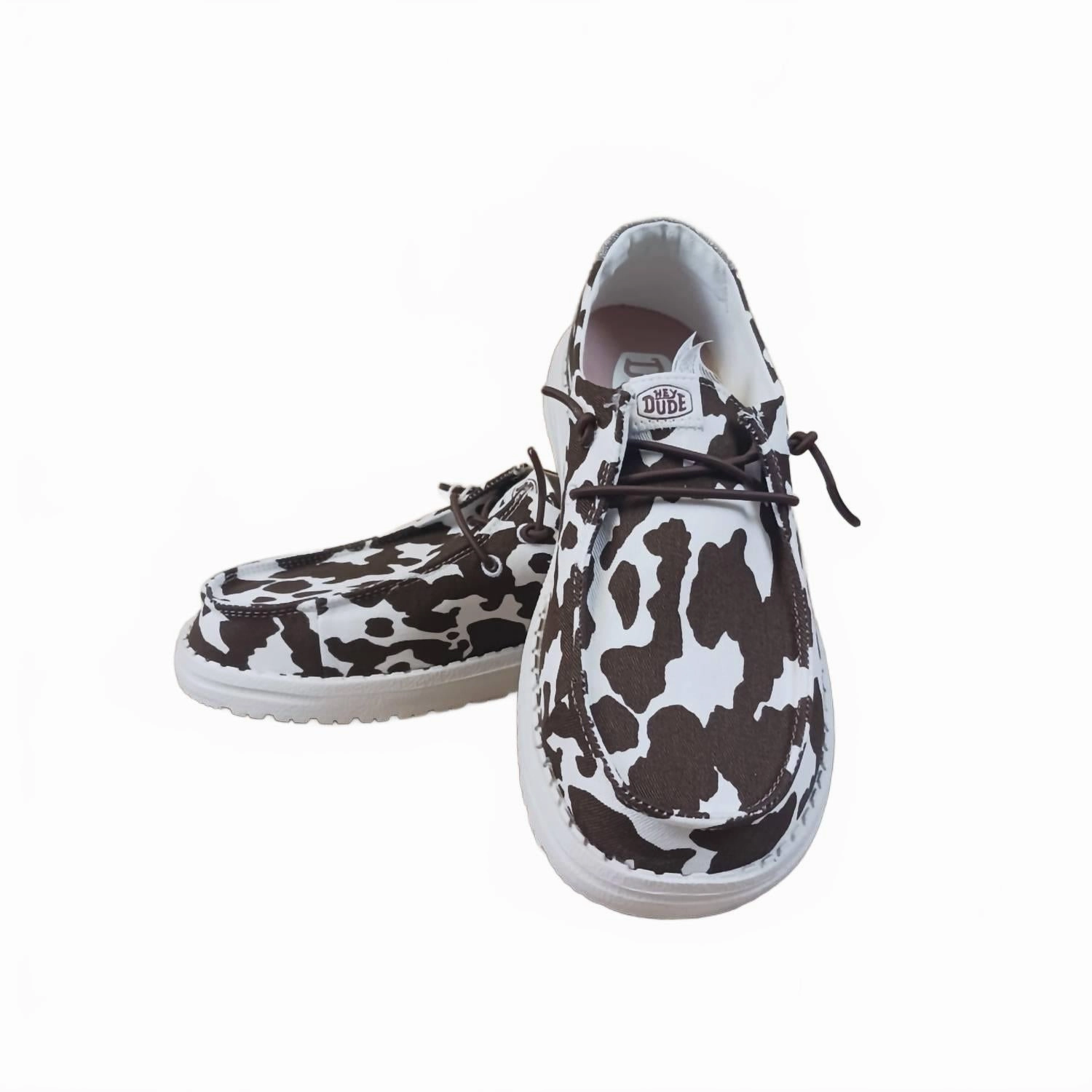 Kid's Cowgirl Sparkle Shoe In Brown & White Street Use Water Resistant Lining