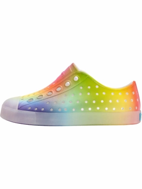 Modern Pace Mid Top Style Kid's Jefferson Print Shoes In Translucent Rainbow