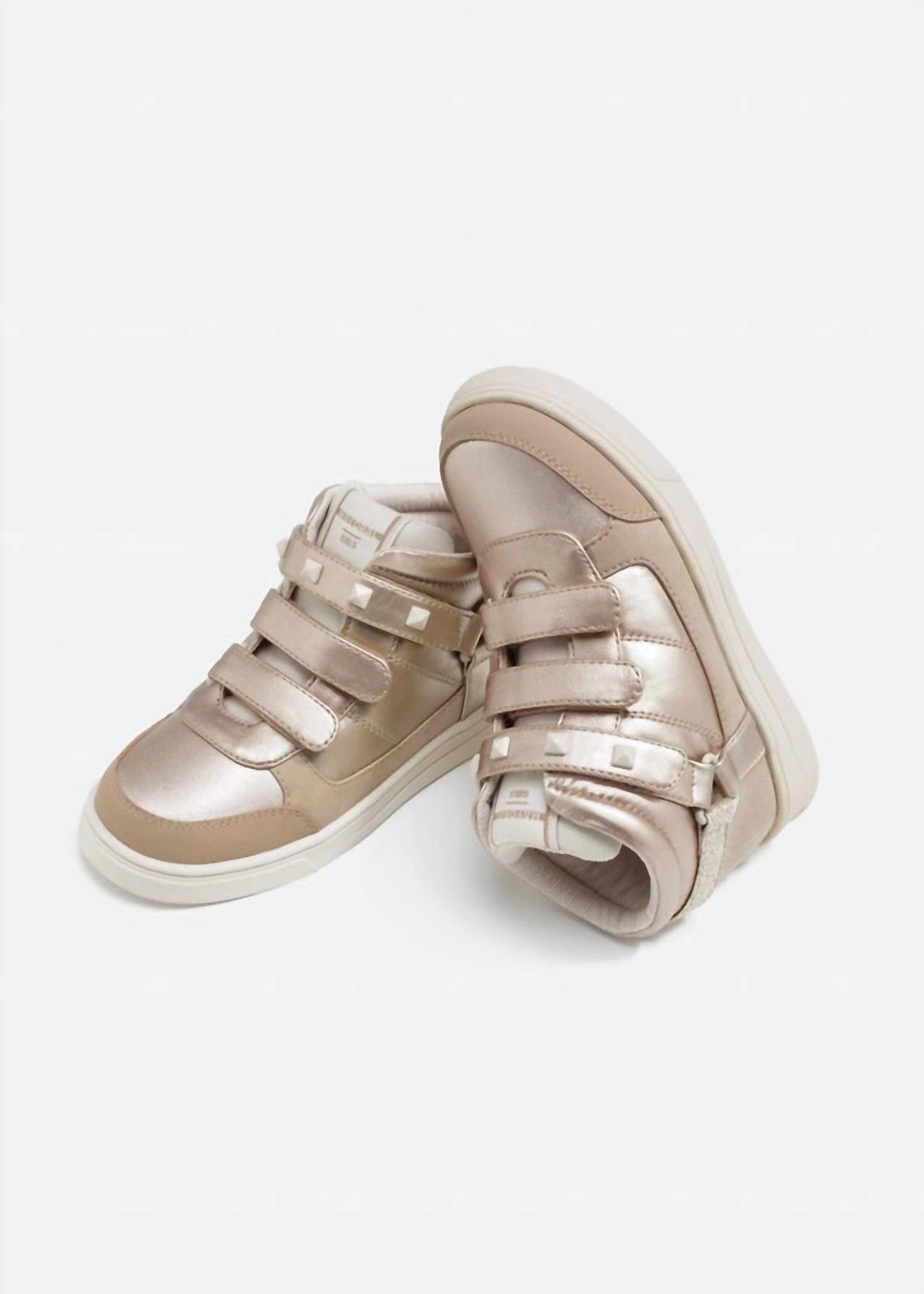 Agile Motion Kid's Stud Strap Urban Boot In Gold/platinum