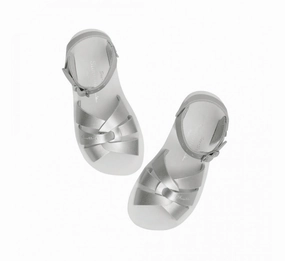 Kid's Swimmer Salt Water Sandals In Silver High Heel Swift Walk