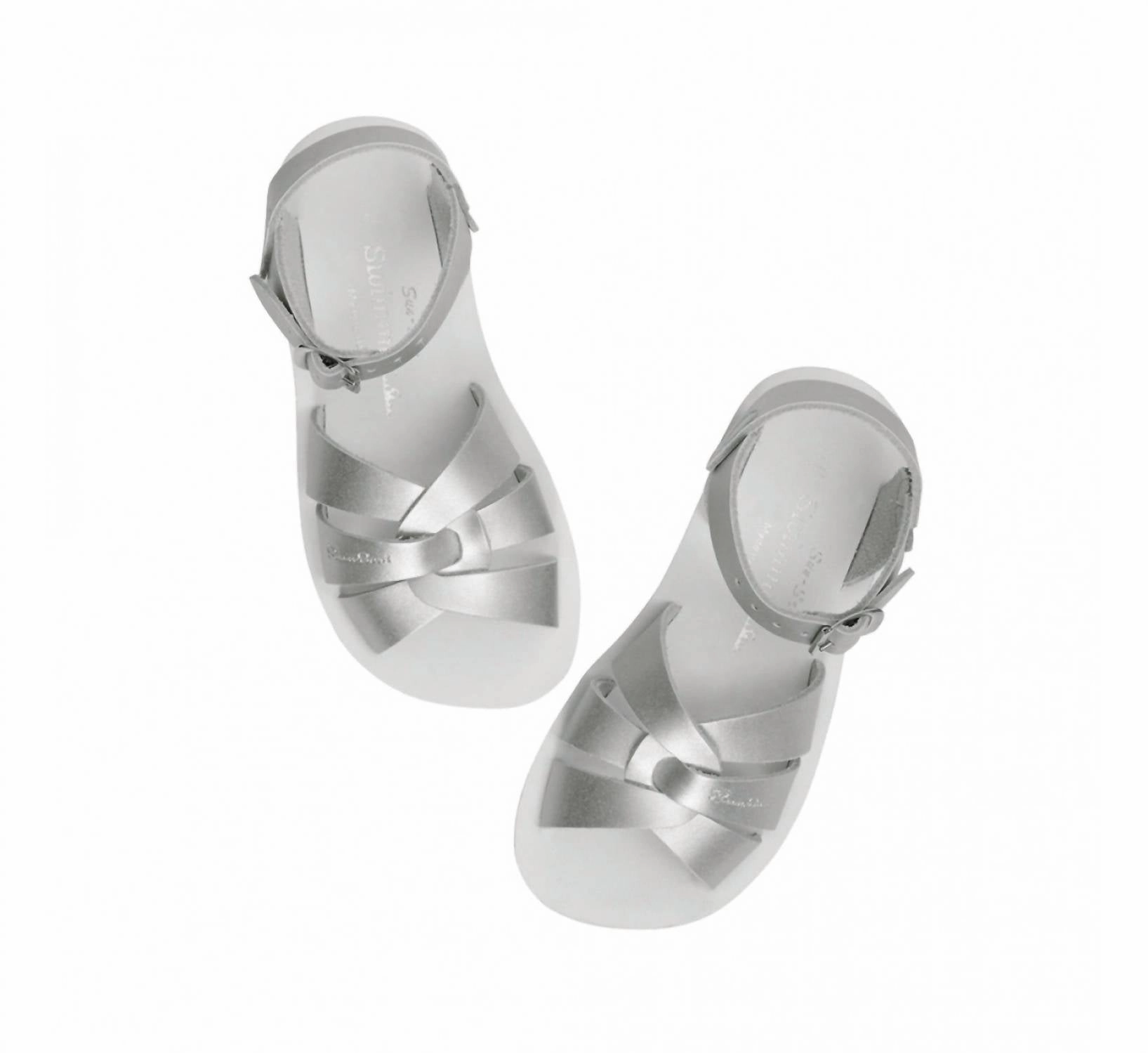 Kid's Swimmer Salt Water Sandals In Silver High Heel Swift Walk