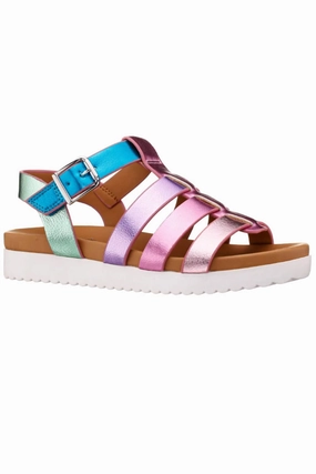 Simple Slip Kid's Wrenlee Sandals In Pastel Multi