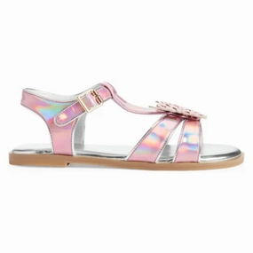 Lightweight EVA Midsole Everyday Walking Shoes Kids Miss Butterfly Sandal In Rainbow Iridescent