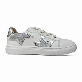 Vamp Reinforcement Kids Miss Harper Sneaker In Silver Glitter