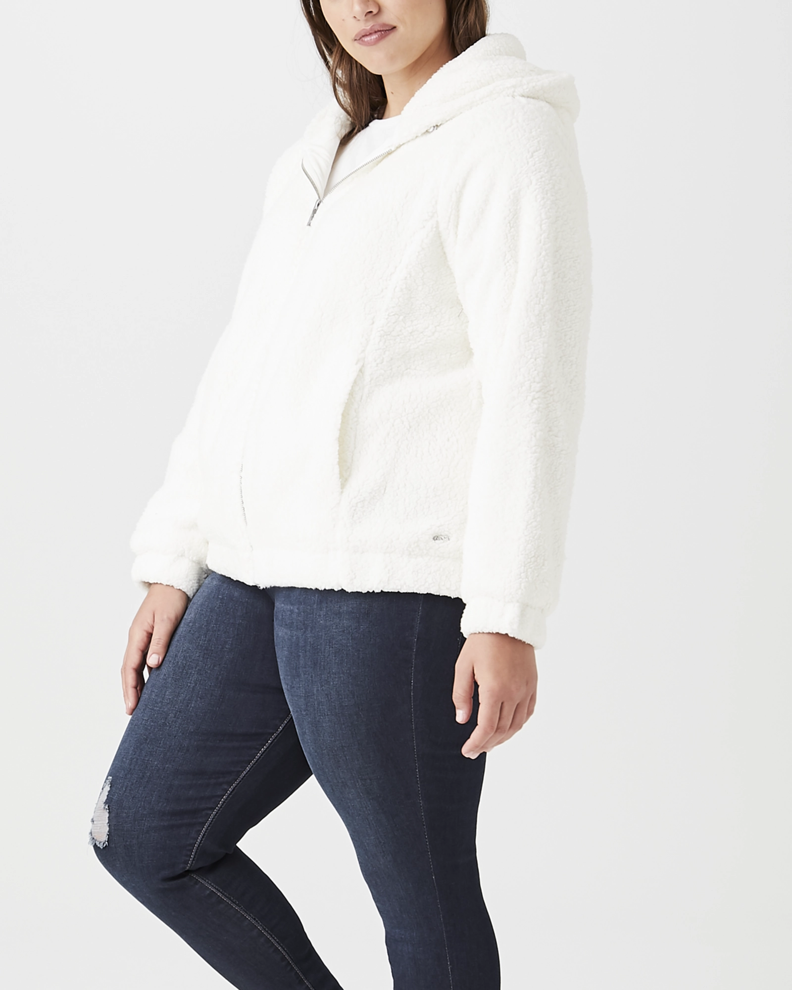 Klein Fleece Jacket | Ivory Purse