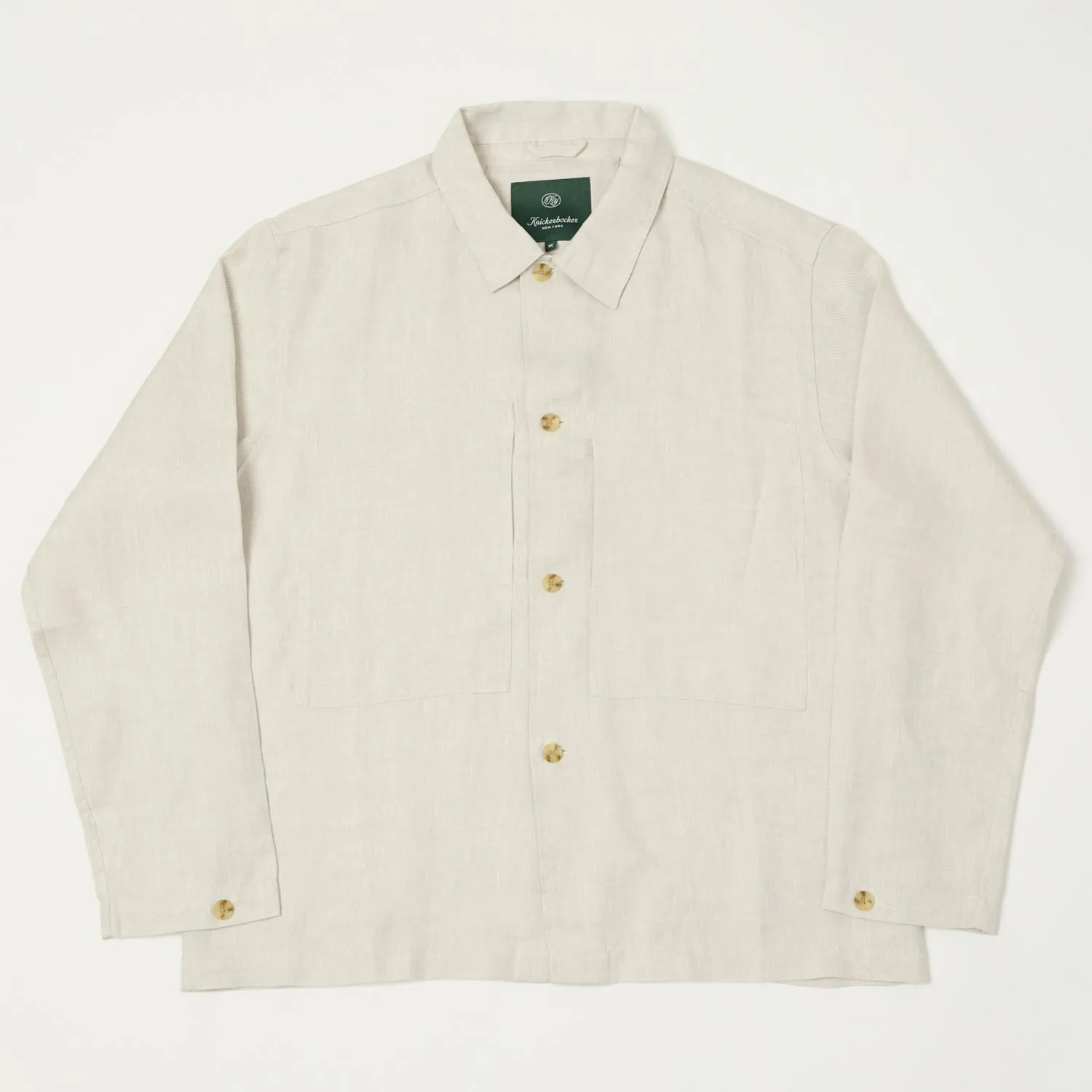 Knickerbocker Mafra Linen Overshirt - Taupe Sporty Layer