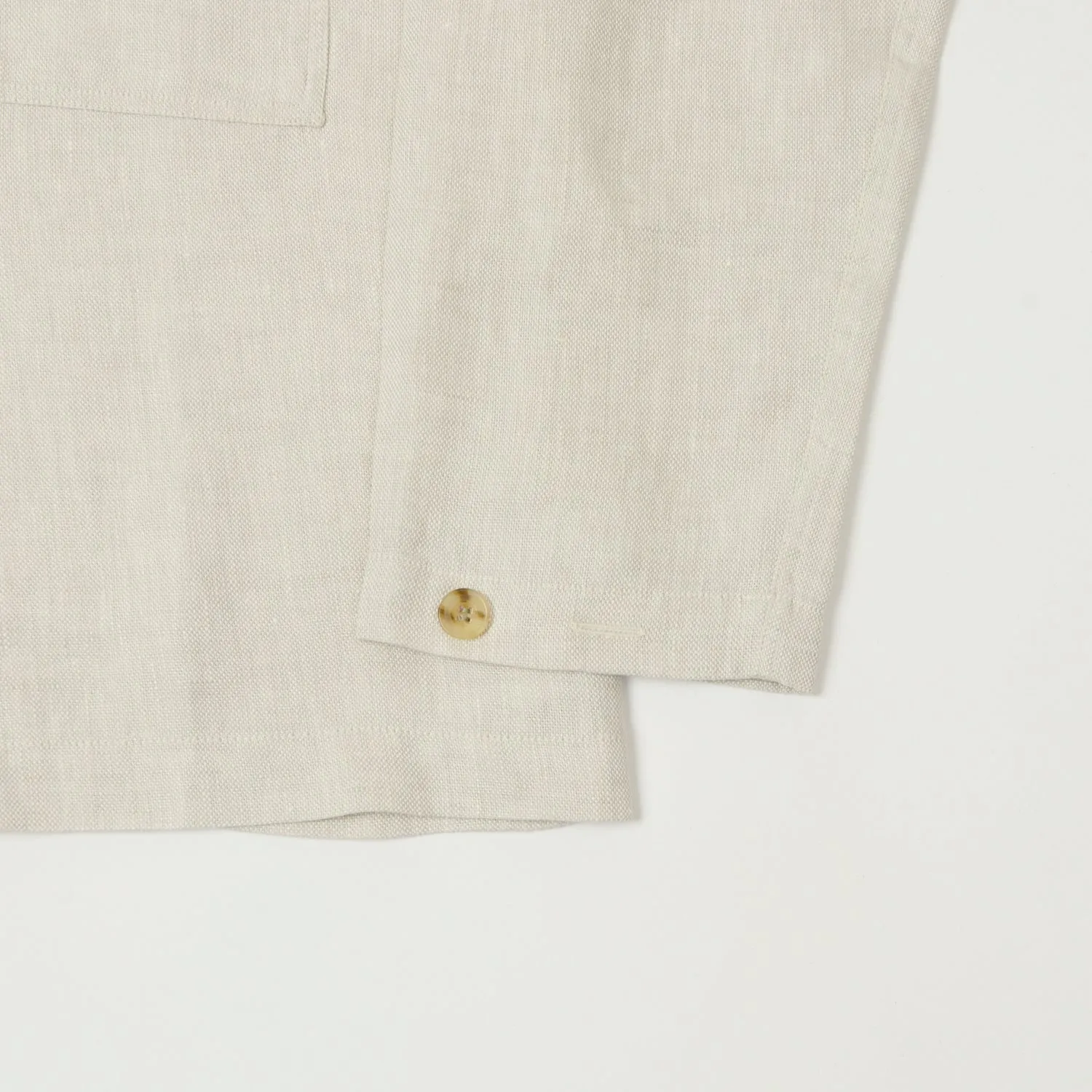 Fitted Design Knickerbocker Mafra Linen Overshirt - Taupe