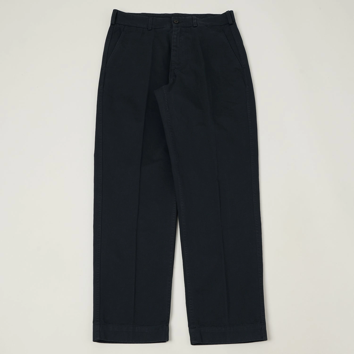 Quick Wash Soft Touch Material Knickerbocker Canal Tapered Twill Chinos - Deep Navy