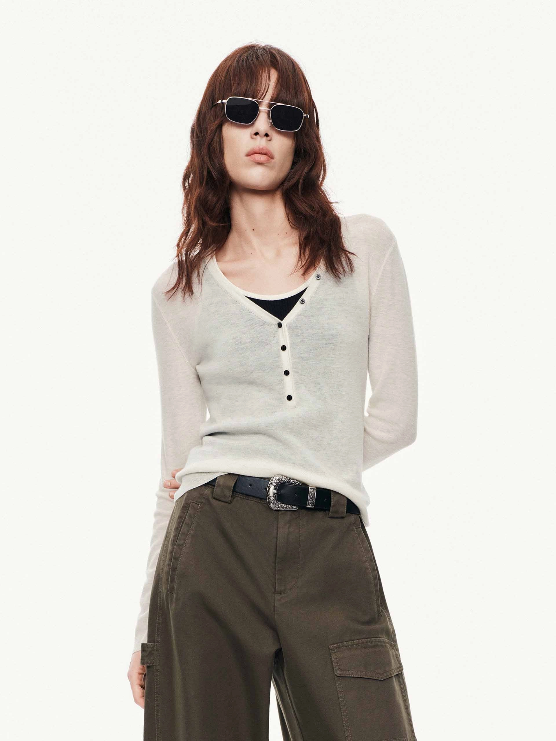 Slim Fit Wool Sweater Functional Fashion