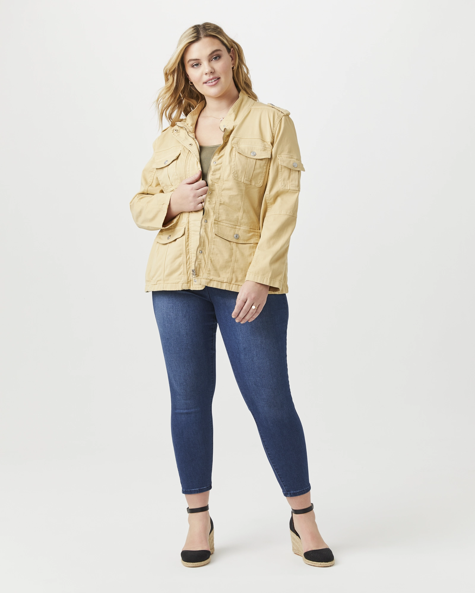 Kylie Utility Jacket | Yellow Casual Use