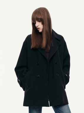 Stretch Comfort Lapel Double Breasted Coat