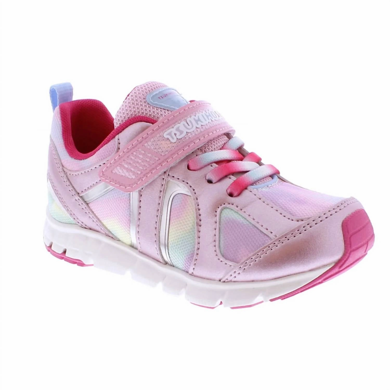 Girl's Rainbow Sneakers In Rose/pink Soft Arch