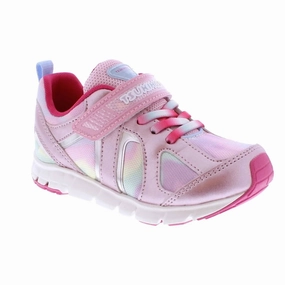 Girl's Rainbow Sneakers In Rose/pink Soft Arch
