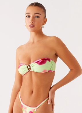 Laurel Bikini Top - Green Tropical Swim Gear