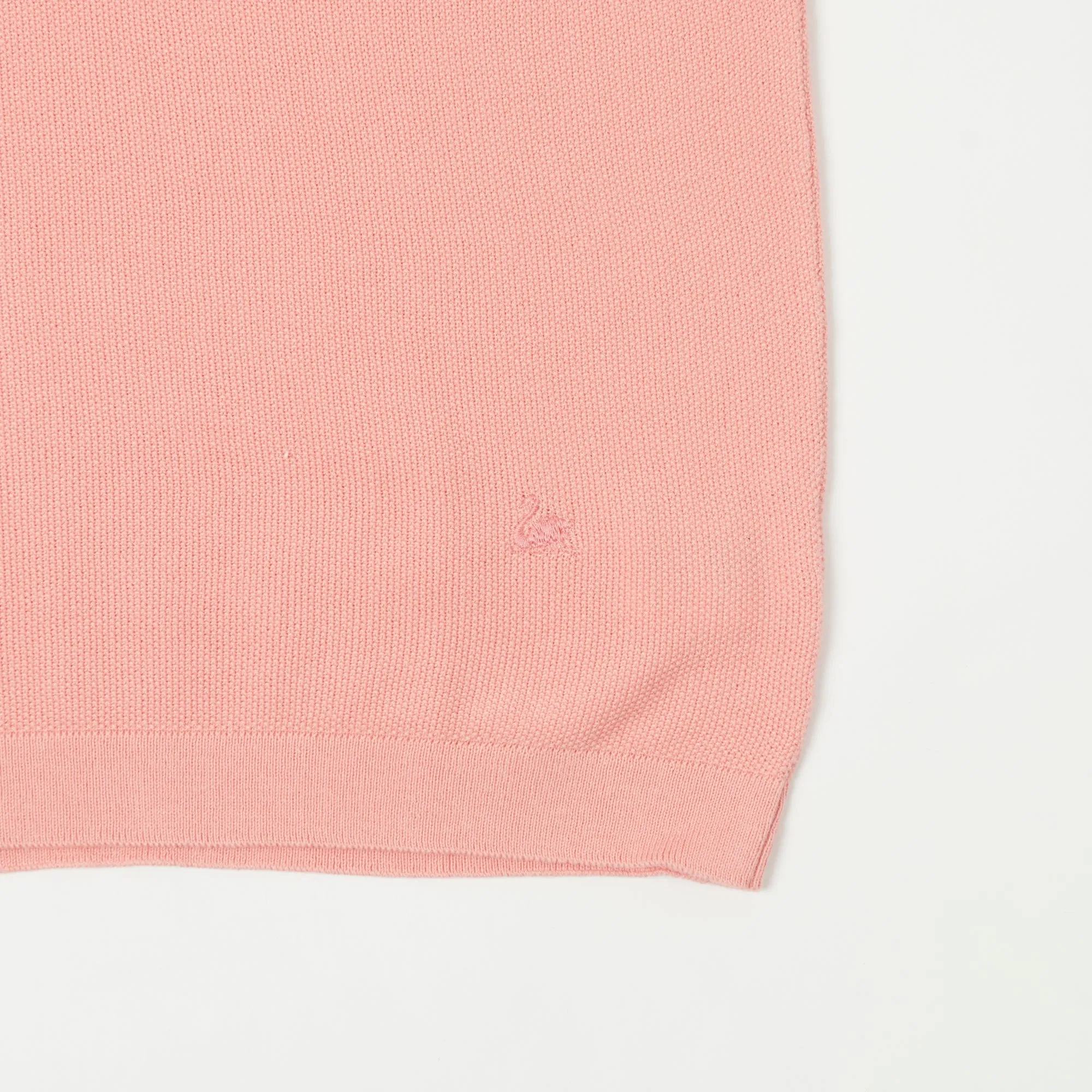 Merz b. Schwanen 'Good Basics' Plant Based Pique Polo Shirt - Peach Smart Wearable NonIron Finish