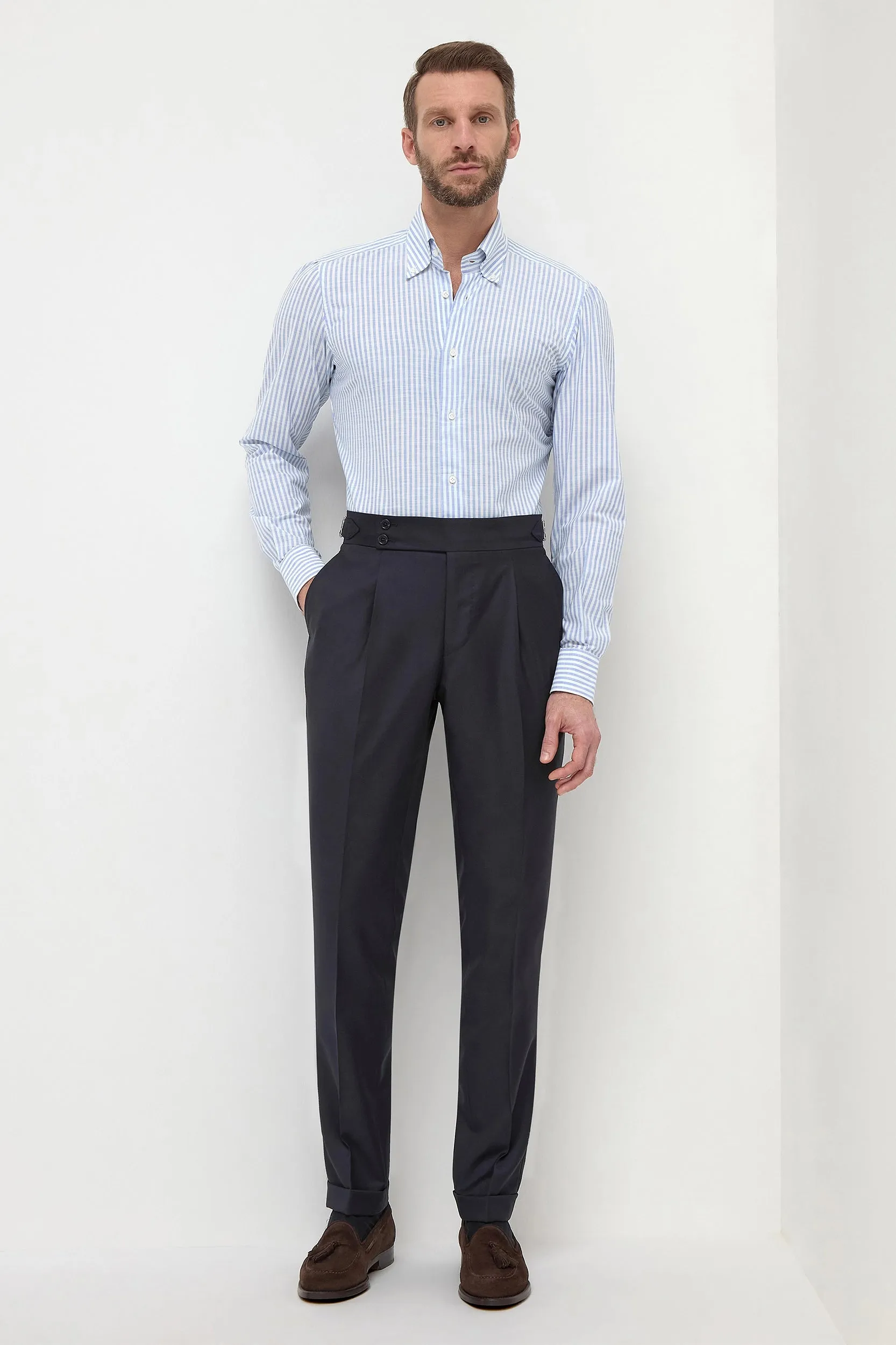 Button down light blue striped shirt ??Sartoriale collection??- Made In Italy Current Style