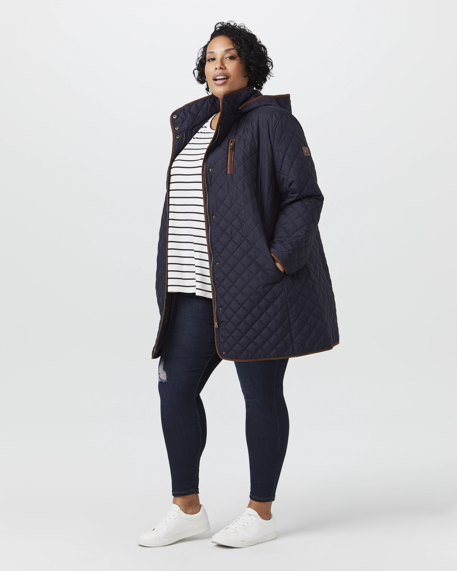 Built For Cold Octavia Quilted Jacket | Navy