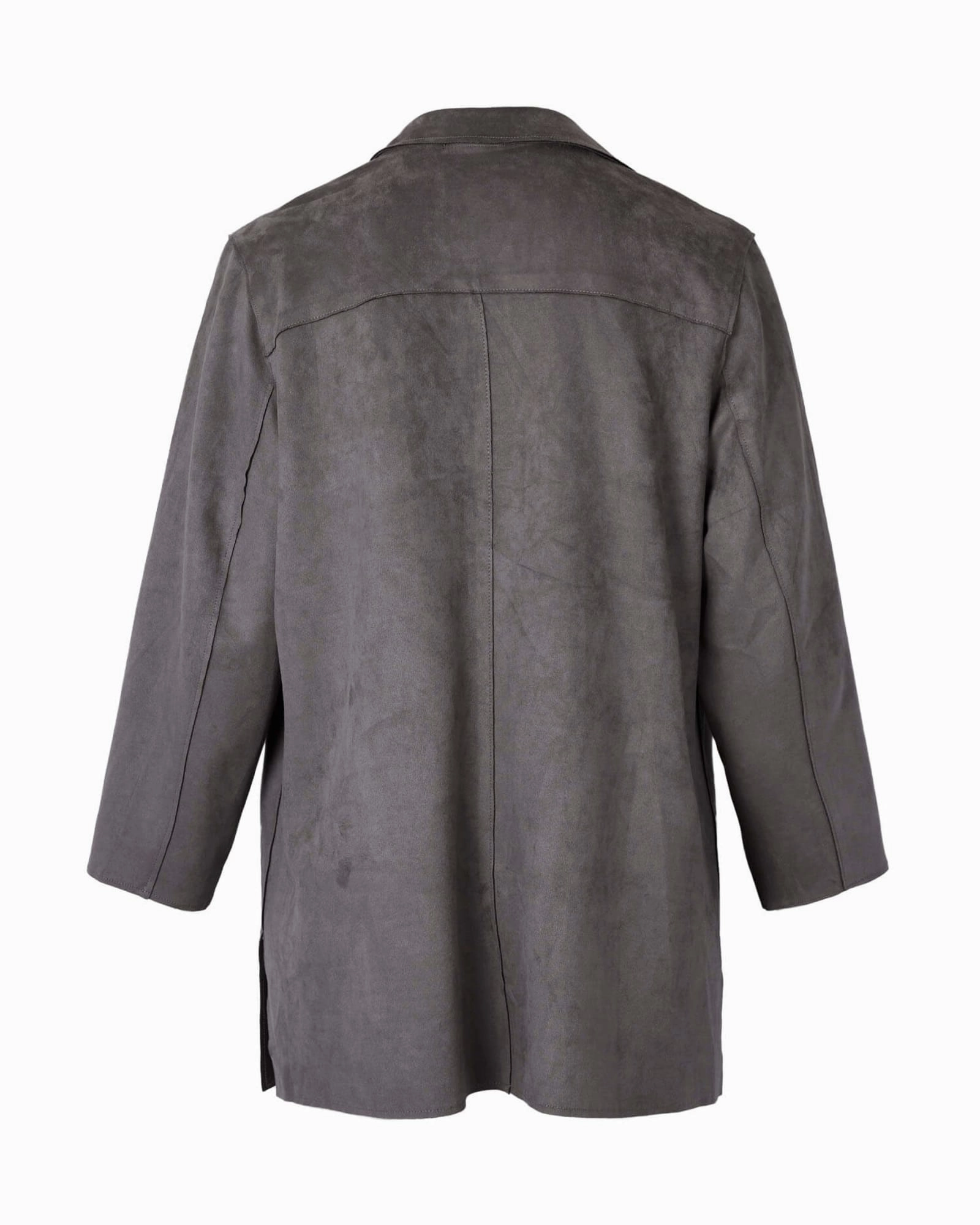 Esa Faux Suede Coat | Ash Smoke AbrasionResistant Edging Performance Layer