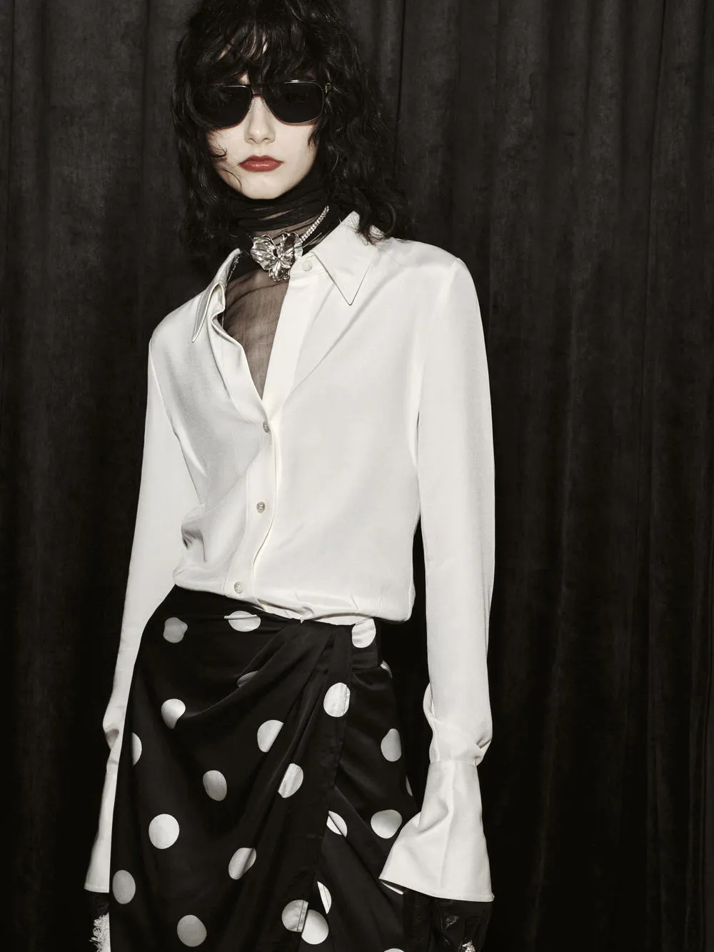 Silk Blend Slim Shirt adult clothing