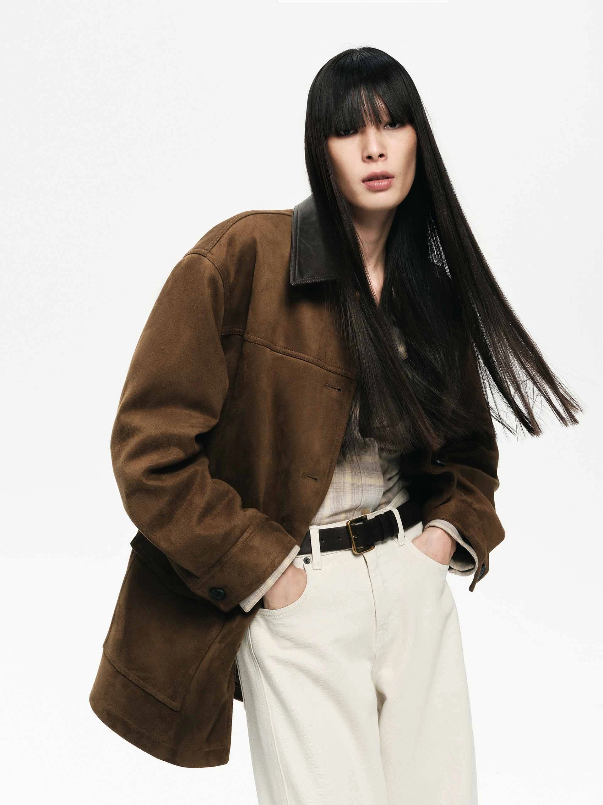 Leather Collar Down Jacket Crisp Clean Fit Thermal Retention Layer