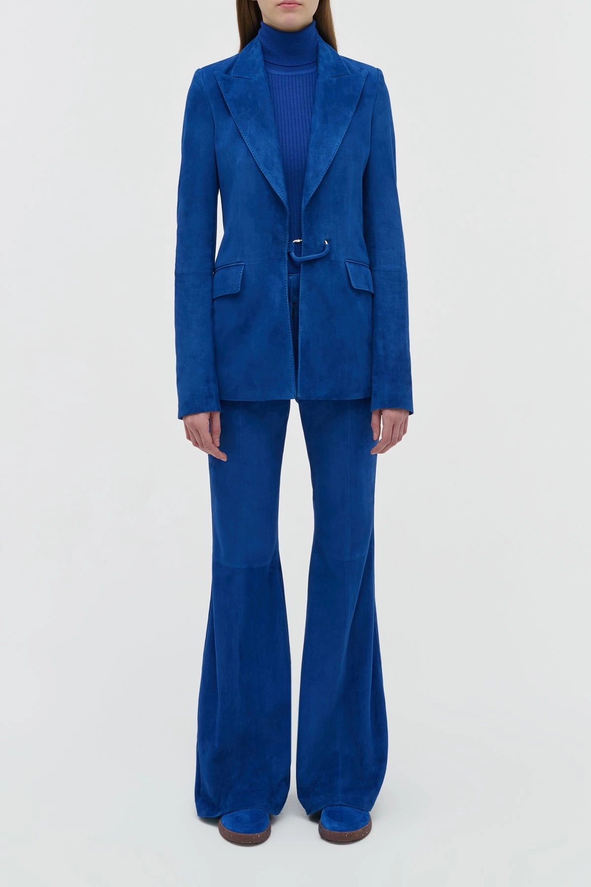Stylish Office Look Leiva Blazer in Cobalt Suede