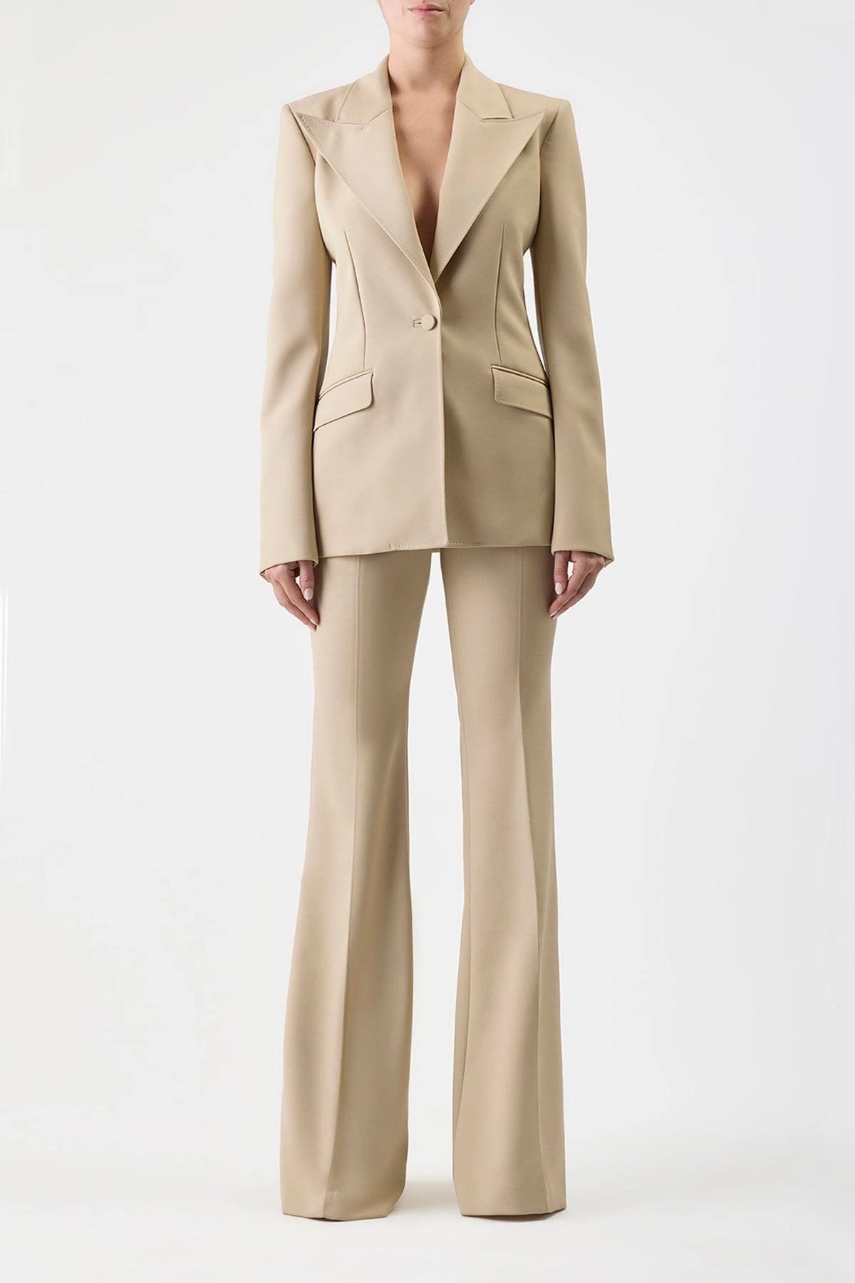 Timeless Appeal Leiva Blazer in Khaki Sportswear Wool