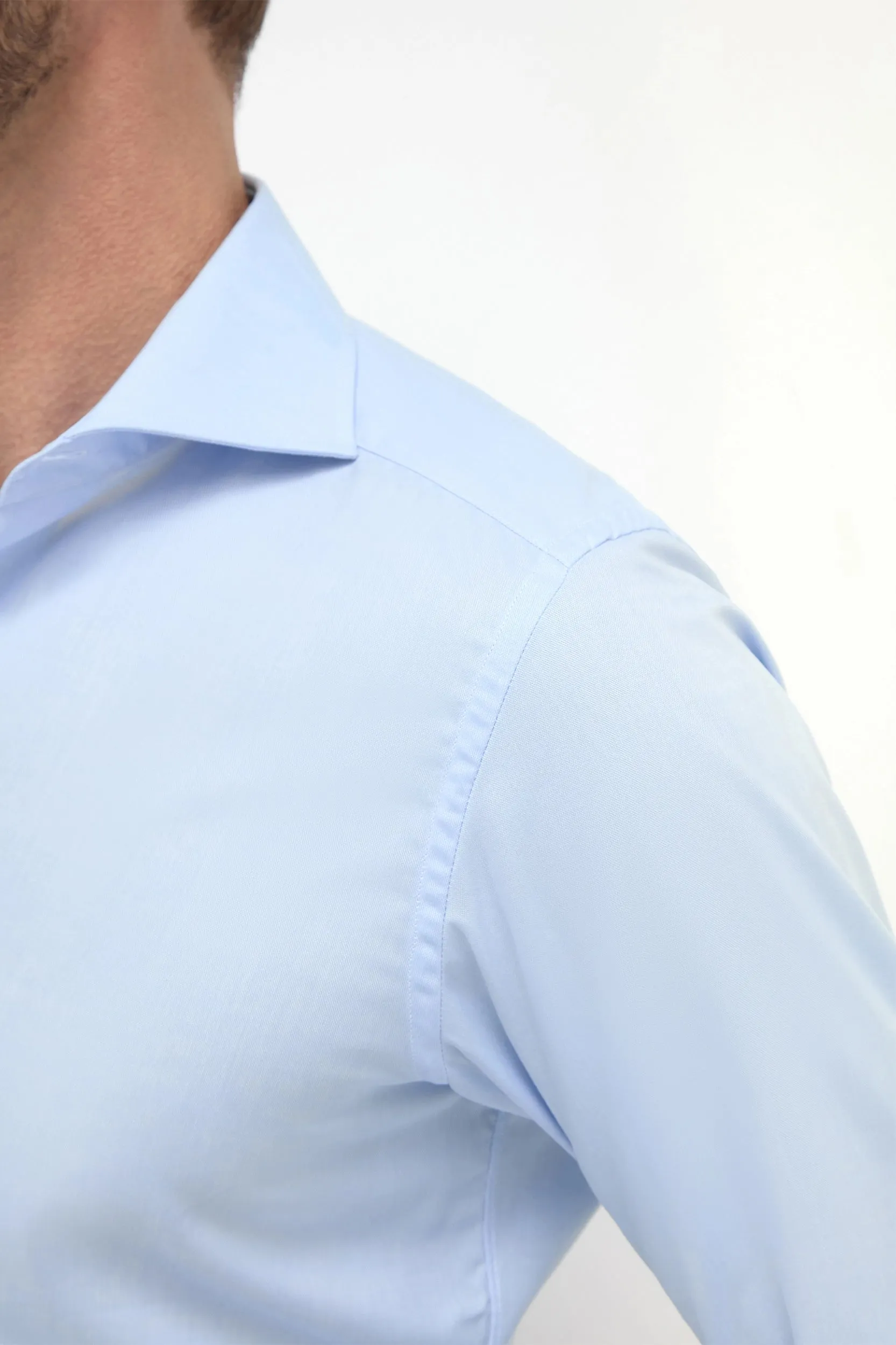 Light Blue Shirt - Made In Italy Solid Hue