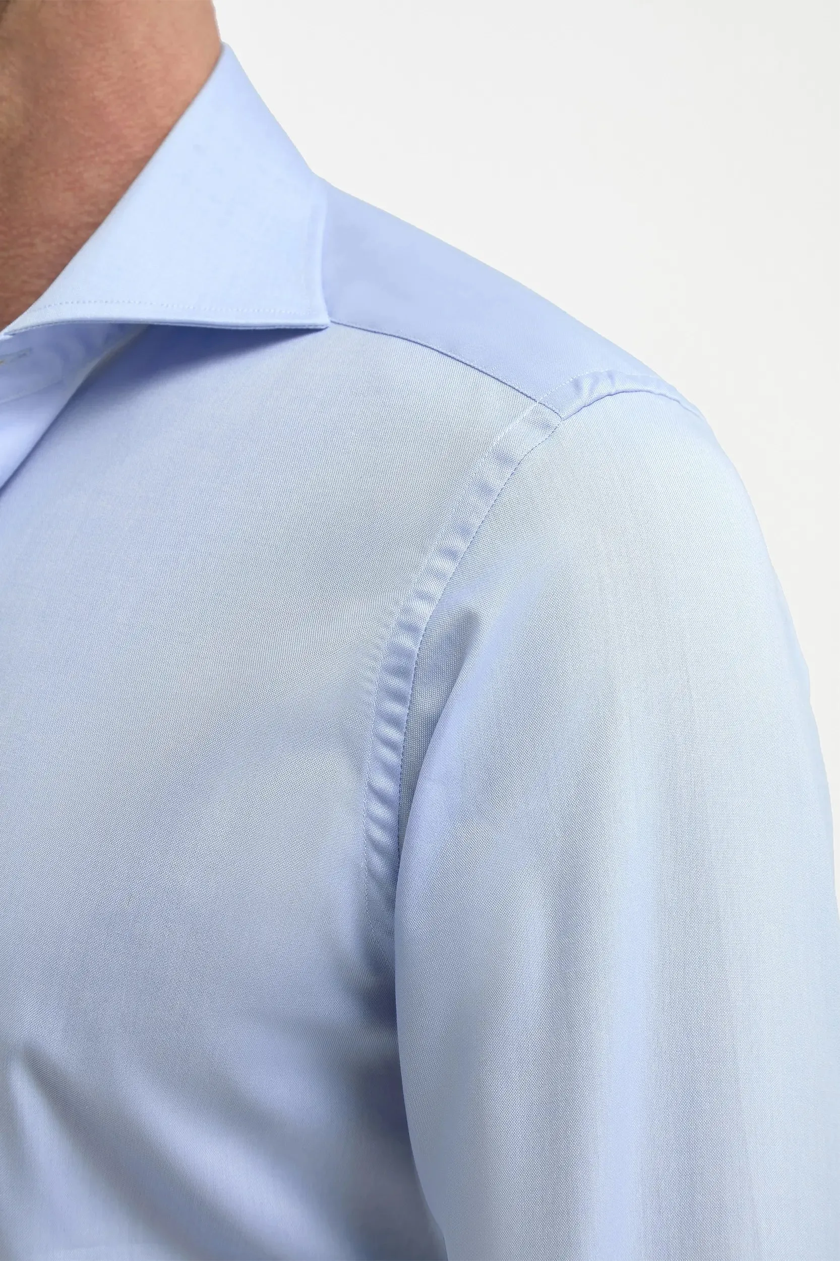 Practical Choice Multi Pocket Design Light blue Shirt with double cuff - Made In Italy