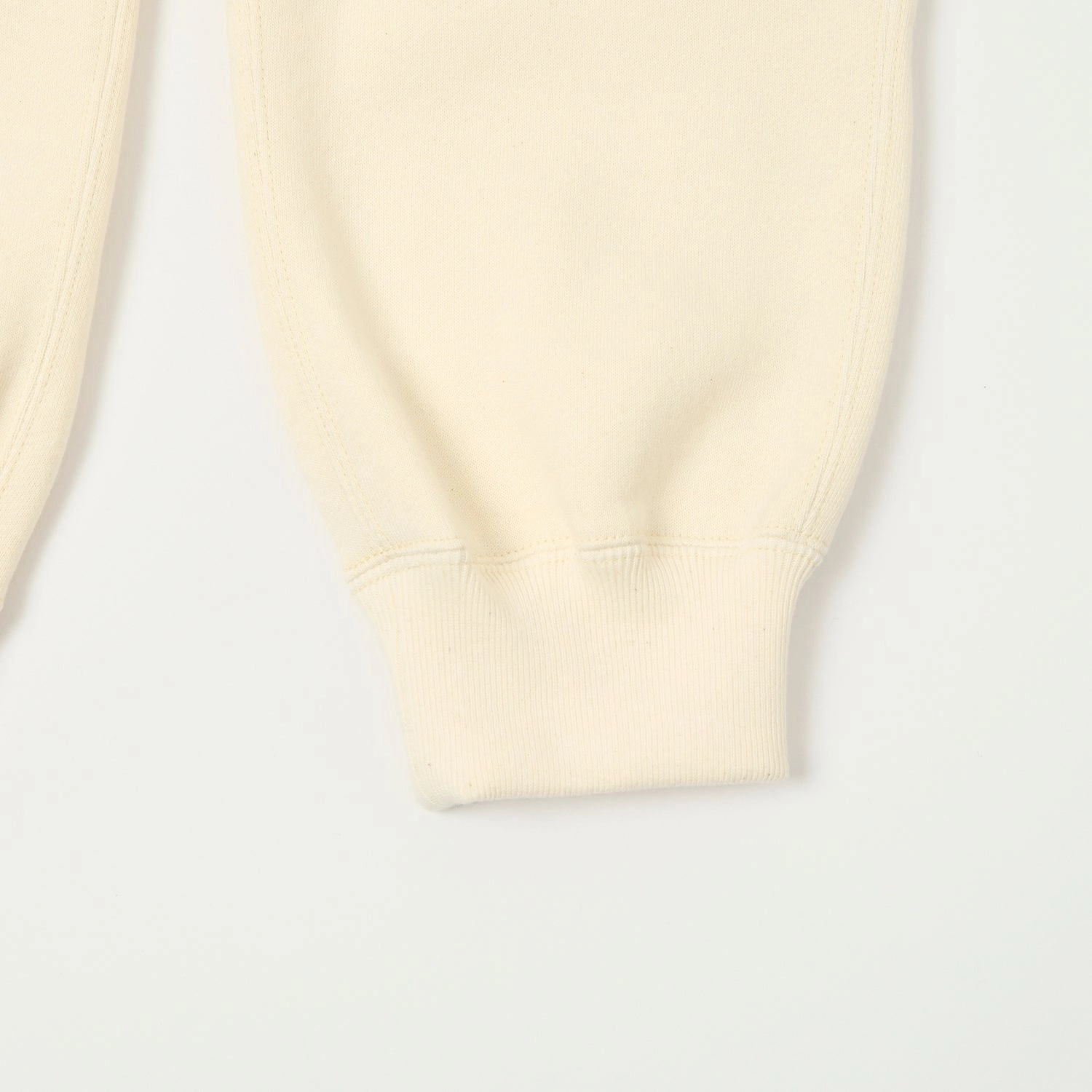 Flat Lock Stitching Full Count 3768 'Mother Cotton' Sweatpants - Ecru