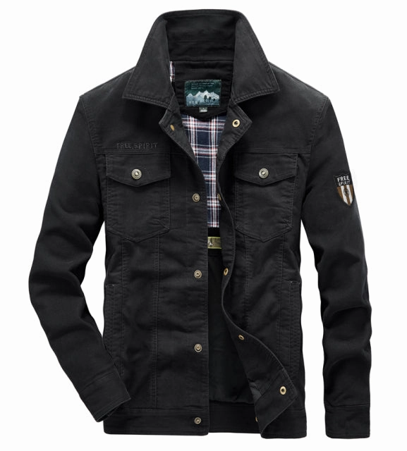 West Louis? Autumn Cotton Military Pilot Bomber Jacket Smart Casual