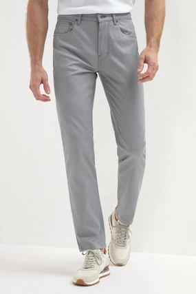 Light grey 5 pocket trousers - Made in Italy Relax Fit Design NonRestrictiveFit