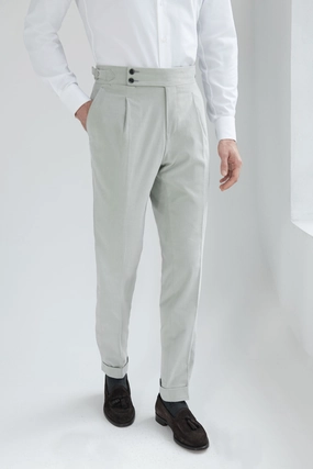 Light grey cotton Soragna trousers - Made in Italy Core Style